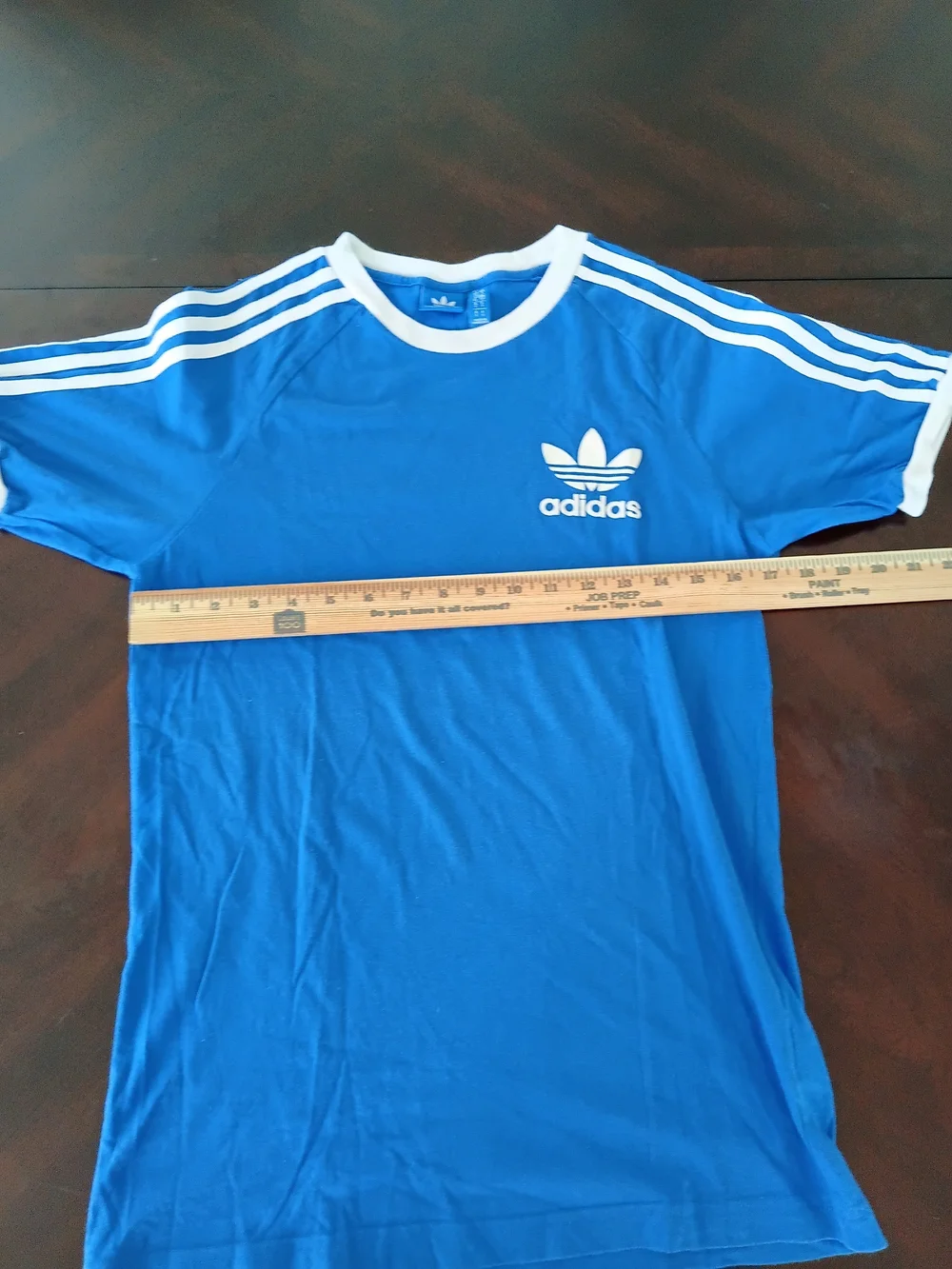 adidas  Originals Men's Royal Blue with 3 White Stripes T-shirt Size Small